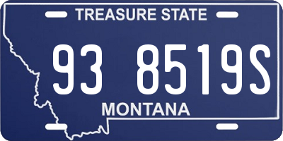 MT license plate 938519S