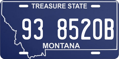 MT license plate 938520B