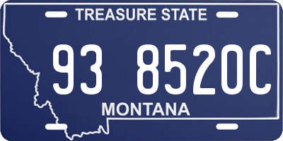 MT license plate 938520C