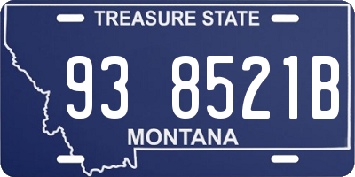 MT license plate 938521B