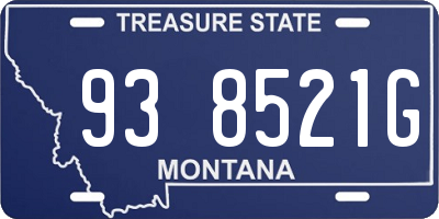 MT license plate 938521G