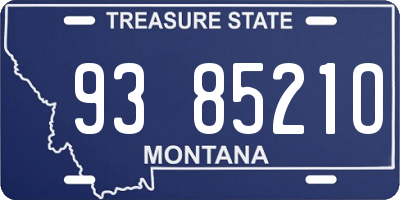 MT license plate 938521O