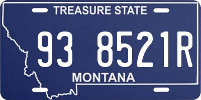 MT license plate 938521R
