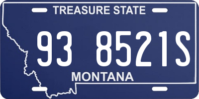 MT license plate 938521S