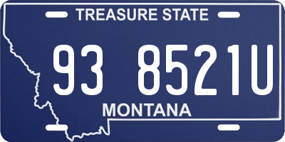 MT license plate 938521U