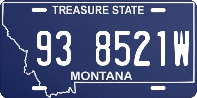 MT license plate 938521W