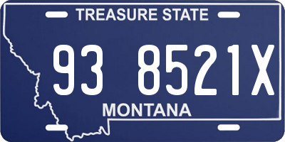 MT license plate 938521X