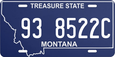 MT license plate 938522C