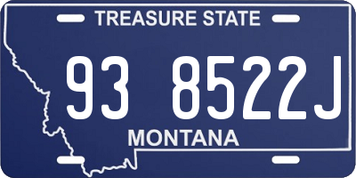 MT license plate 938522J