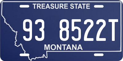 MT license plate 938522T