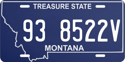 MT license plate 938522V