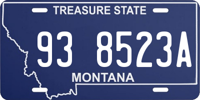 MT license plate 938523A