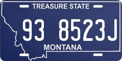 MT license plate 938523J