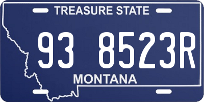 MT license plate 938523R