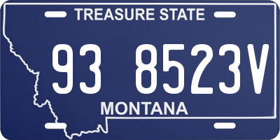 MT license plate 938523V