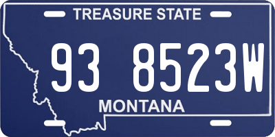 MT license plate 938523W