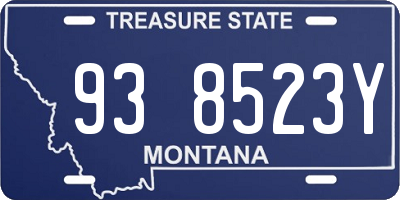 MT license plate 938523Y