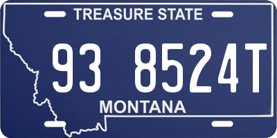MT license plate 938524T