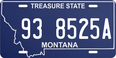 MT license plate 938525A