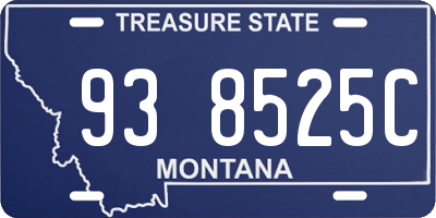 MT license plate 938525C