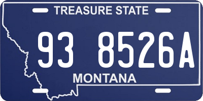 MT license plate 938526A