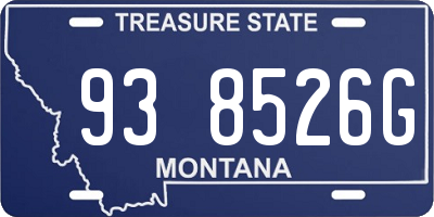 MT license plate 938526G