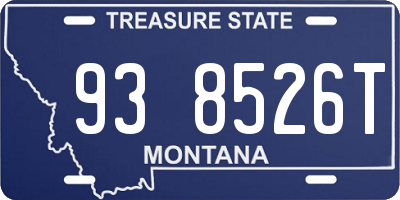 MT license plate 938526T