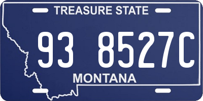 MT license plate 938527C