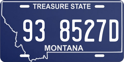 MT license plate 938527D