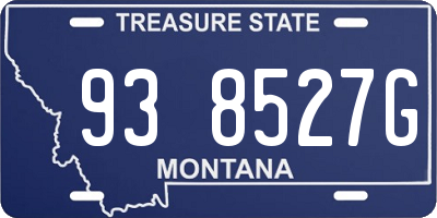 MT license plate 938527G