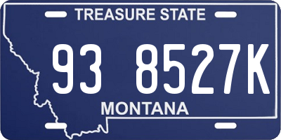 MT license plate 938527K