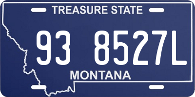 MT license plate 938527L