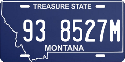 MT license plate 938527M
