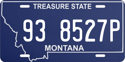 MT license plate 938527P