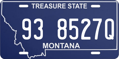 MT license plate 938527Q