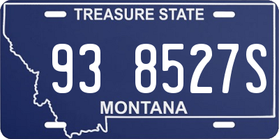 MT license plate 938527S