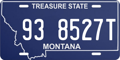 MT license plate 938527T