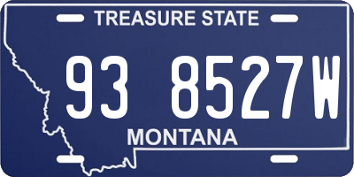 MT license plate 938527W