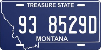 MT license plate 938529D