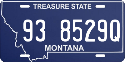 MT license plate 938529Q