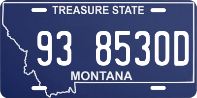MT license plate 938530D
