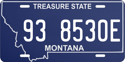 MT license plate 938530E