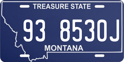 MT license plate 938530J