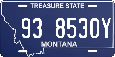 MT license plate 938530Y