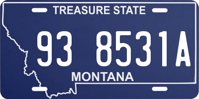 MT license plate 938531A