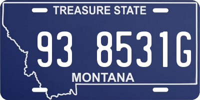 MT license plate 938531G