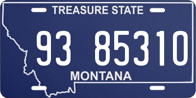 MT license plate 938531O