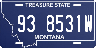MT license plate 938531W