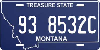 MT license plate 938532C