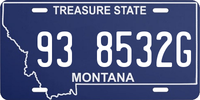 MT license plate 938532G